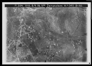 C. Jerusalem, Teilbilder der Alt- und Neustadt (mehr oder weniger Vertikalaufnahmen) mit engem Gesichtsfeld: nördlicher Teil der Altstadt und Vorstadt nördlich vom Damaskustor