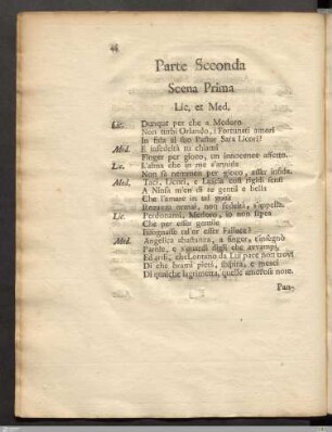 Parte Seconda / Acte Seconde