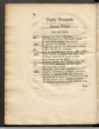 Parte Seconda / Acte Seconde