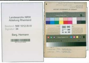 Entnazifizierung Hermann Barg , geb. 06.12.1911 (Studienrat)
