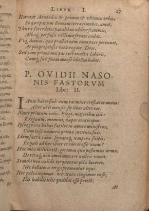 P. Ovidii Nasonis Fastorvm Caesarem Germanicum. Liber II.