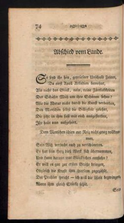 Abschied vom Lande
