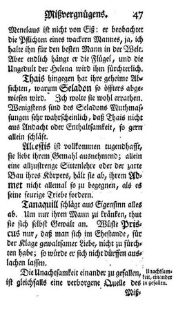 Unachtsamkeit, einander zu gefallen