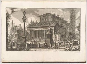 Veduta della Basilica di S. Lorenzo fuor delle mura (Ansicht der Basilika S. Lorenzo fuori le Mura), aus der Folge "Vedute di Roma"
