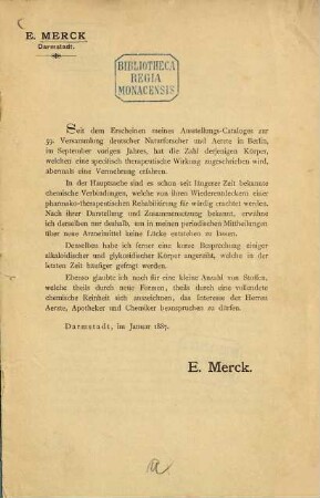 Bericht über das Jahr .... [1.] 1887