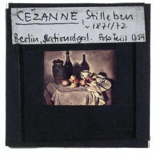 Cézanne, Stillleben mit Früchten und Geschirr