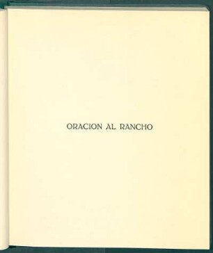 Oración al rancho