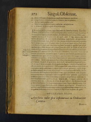 Observatio XLIIII. Appellatio valet sine insinuatione ex Ordinatione Camerae.