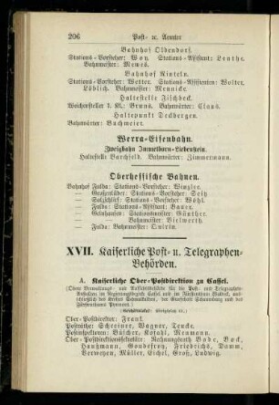 Kaiserliche Post- und Telegraphen-Behörden