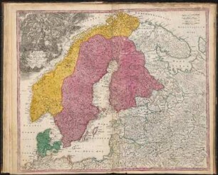 Scandinavia complectens Sueciæ Daniæ & Norvegiæ Regna : Cum Privililegio Sac. Cæs. Maj.