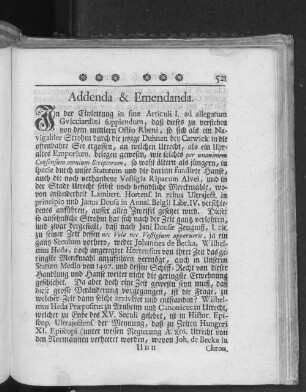 Addenda & Emendanda.