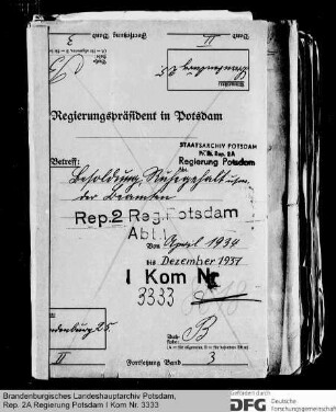 Besoldung, Ruhegehalt sowie Witwen- und Waisenversorgung der Beamten in Brandenburg (Havel)