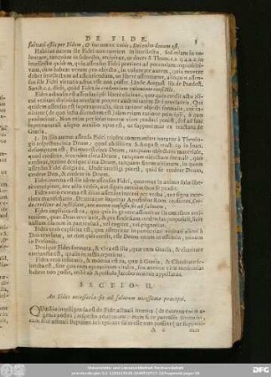 Sectio II. An Fides necessaria sit ad salutem necessitate praecepti.