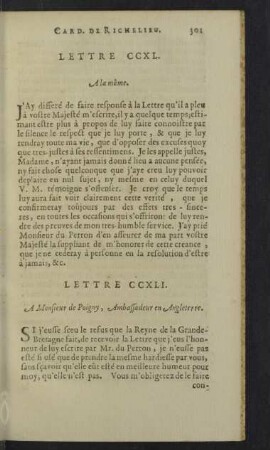 Lettre CCXL. - CCXLIX.