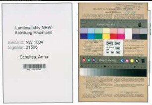 Entnazifizierung Anna Schultes , geb. 25.01.1909 (Angestellte)