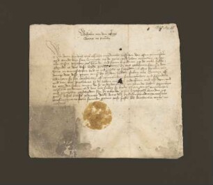 1424.11.27. Schlichtungsurkunde zwischen Wilhelm van dem Berge, Greve to Raven und Bürgermeister und Rat der Stadt Lemgo vor Johann Welleman, Richter der Stadt Herford.