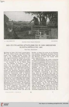 20: Der Stuttgarter Künstlerbund in der Dresdner Kunstausstellung 1904
