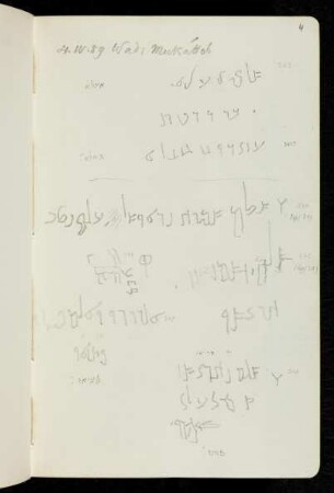 4r-57r 4.IV.-5.IV.1889 Wadi Mukatteb, Inschriften