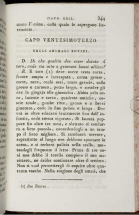 Capo Ventesimoterzo. Degli Animali Bovini.
