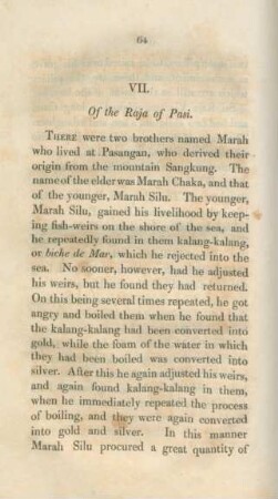 VII. Of the Raja of Pasi