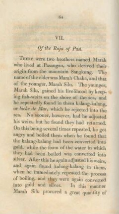 VII. Of the Raja of Pasi