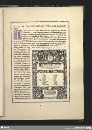 Plakatartige Neujahrsblätter der Barockzeit