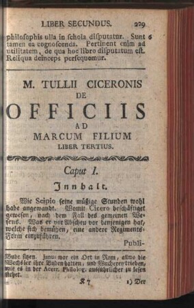 M. Tullii Ciceronis de Officiis ad Marcum Filium Liber Tertius