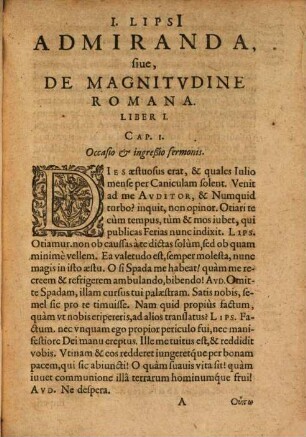 Admiranda sive de magnitudine romana : libri IV.