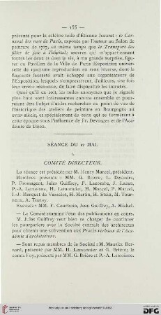 Séance du 12 Mai