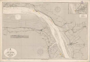 247 Nordsee; deutsche Küste. Die Elbe von Brunsbüttel bis Krautsand. Hafen von Glückstadt