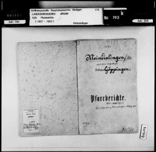 Eislingen/Fils: Kleineislingen, Pfarrberichte und Pfarrbeschreibungen