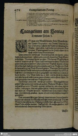 Evangelium am Sontag Trinitatis Johan. 3.