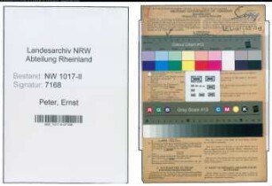 Entnazifizierung Ernst Peter , geb. 13.12.1893 (Automechaniker)