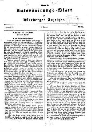 Nürnberger Anzeiger. Unterhaltungs-Blatt. 1868
