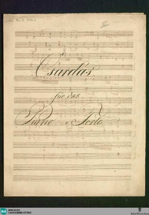 Csárdás - Don Mus.Ms. 2833-3 : pf; F