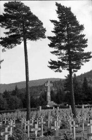 Vogesen: Col du Wettstein, Kriegerfriedhof am Lingenkopf