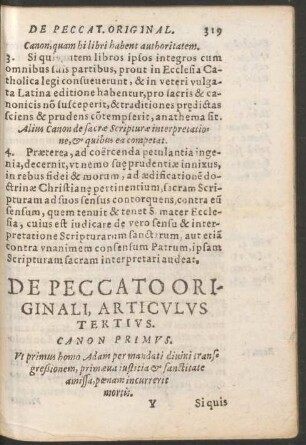De Peccato Originali, Articulus Tertius.