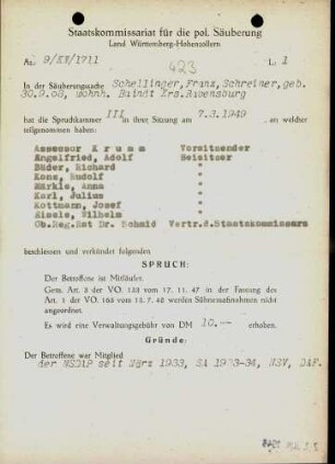Schellinger, Franz