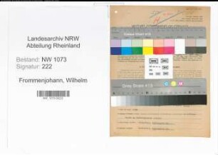 Entnazifizierung Wilhelm Frommenjohann , geb. 17.04.1901 (Polizist)