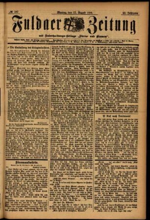 Ausgabe vom Montag, den 17. August 1896.
