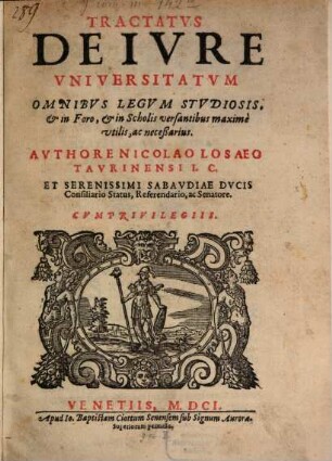 Tractatus de iure universitatum