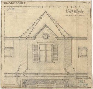 Fischer, Theodor; Blaichach; Haus Gradner - Dachaufbau (Ansicht)