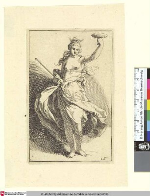 [A classical Figure; Antikisierende Frauengestalt mit Szepter]