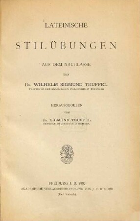 Lateinische Stilübungen