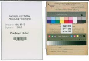 Entnazifizierung Hubert Perchtold , geb. 03.11.1901 (Angestellter)