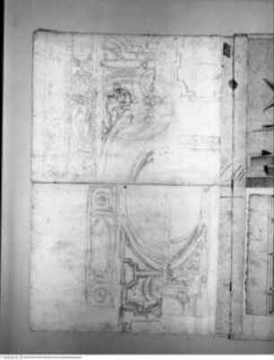 Album des Orazio Grassi, Skizzen für Stuckdekorationen