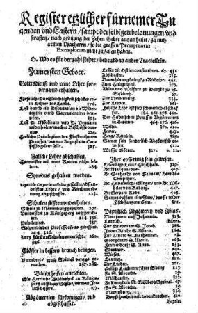 Register erzlicher fürnemer Tugenden und Lastern