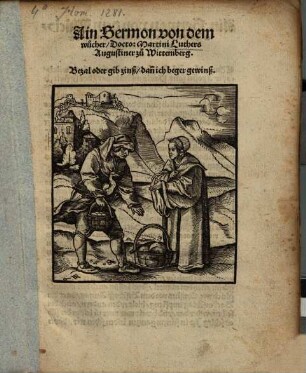 Eyn Sermon von dem wucher