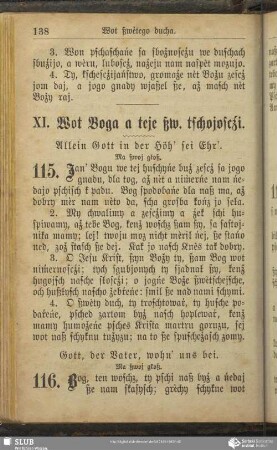 XI. Wot Boga a teje ßw. tschojoscźi