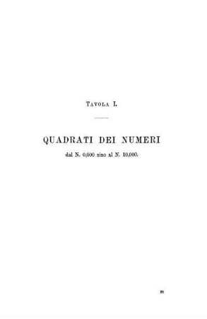 Tavola I - III.